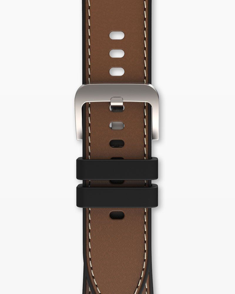 Hybrid Leather Brown/Black for Samsung - Strap Studio
