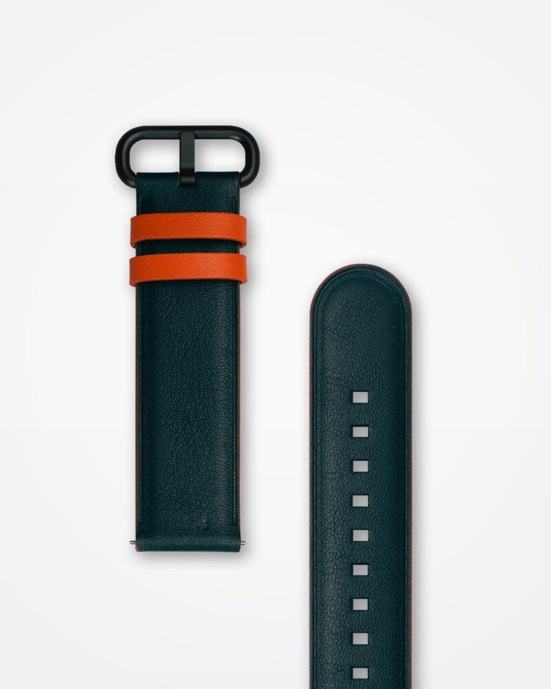 Active Leather Dress Green Orange 01
